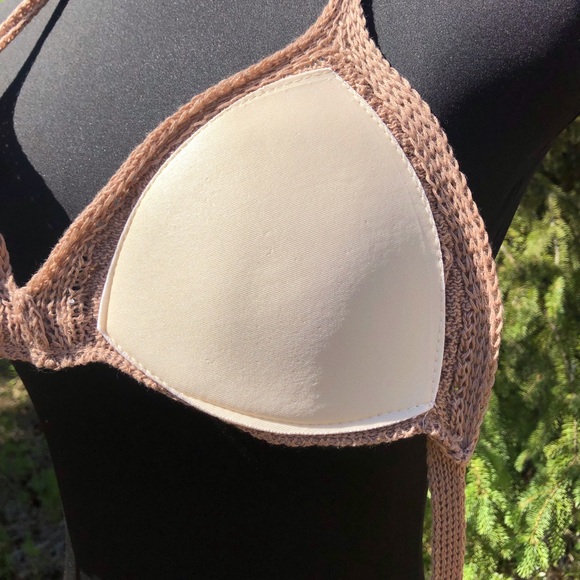 NEW Tan Stretch Knit Pant Crop Top Set Summer Loungewear Beach One Size XS/S - Picture 12 of 12